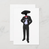 Silhouette Mariachi Invitations Kaart (Voorkant / Achterkant)