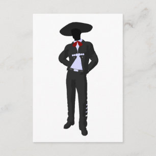 Silhouette Mariachi Invitations Kaart