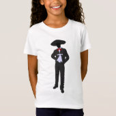 Silhouette Mariachi Meisjes T-shirt (Voorkant)