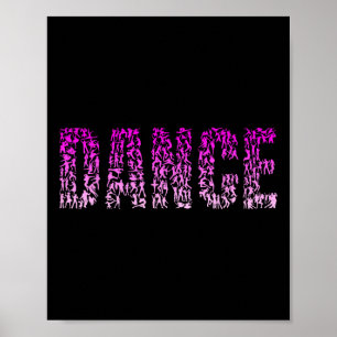 Silhouette Meisjes Dans Shirt Danser Shirt Vrouwen Poster