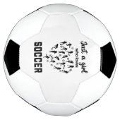 Silhouette meisjes spelen Voetbal (Gedraaid)