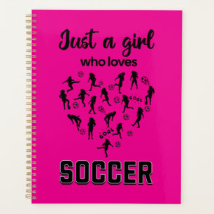 Silhouette meisjes spelen Voetbal Planner