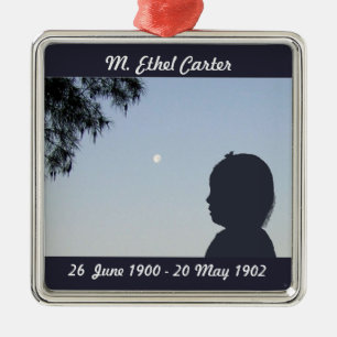 Silhouette Memorial Ornament - Baby Girl