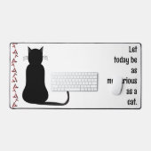 Silhouette minimaliste de chat noir Inspiration (Clavier et souris)