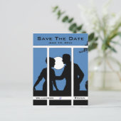 Silhouette & Moonlight Sla de datum Briefkaarten (Staand voorkant)