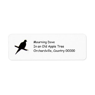 silhouette Mourning Dove Etiket