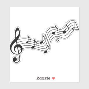 silhouette-musical-note-clef-bass sticker
