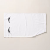 Silhouette noire à la mode de cils (Serviette à main)