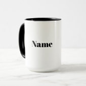 Silhouette noire de la Mug Mécanique Ajouter un no (Devant gauche)