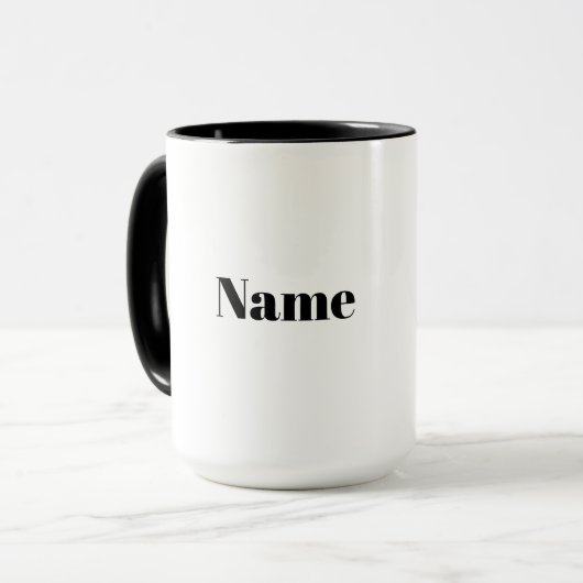 Silhouette noire de la Mug Mécanique Ajouter un no (Devant gauche)