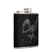 Silhouette of a Rock Musician Heupfles (Rechts)