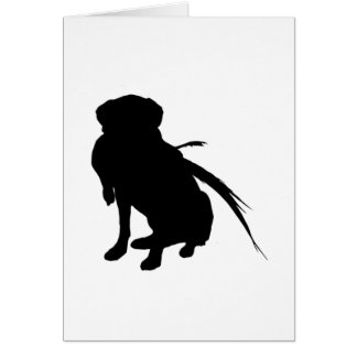 Silhouette of Labrador Retriever met fazant