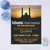 Silhouette of Mosque, Islamic Teaching Adverteren Flyer (Enkel)