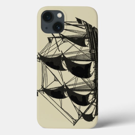 Silhouette of Ship met buigende nagels Case-Mate iPhone Case (Achterkant)