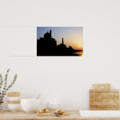 Silhouette of The Taj Mahal in sunset, Agra, Poster (Keuken)
