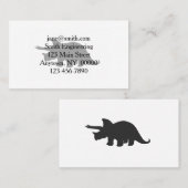 Silhouette of triceratops - Kies achtergrondkleur Visitekaartje (Voorkant / Achterkant)