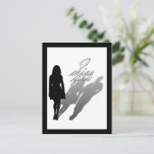 Silhouette of Woman Missing Man Briefkaart (Staand voorkant)