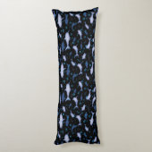Silhouette Pattern (zwart en blauw) Lichaamskussen (Achterkant (Verticaal))
