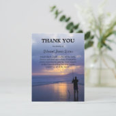 Silhouette pêcheur, coucher du soleil et Merci océ (Debout devant)