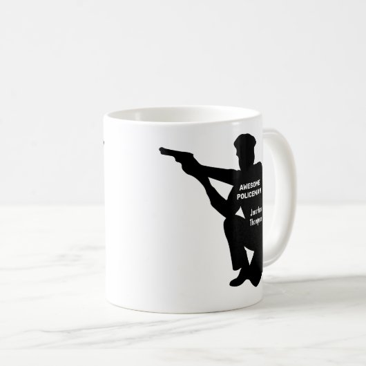 Silhouette Personalized Patrolman Coffee Mok (Voorkant rechts)