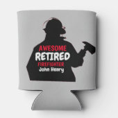 Silhouette Personalized ReGe Firefighter Blikjeskoeler (Achterkant)