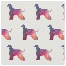 Silhouette Pink, Afghaanse hond Geometric Pattern