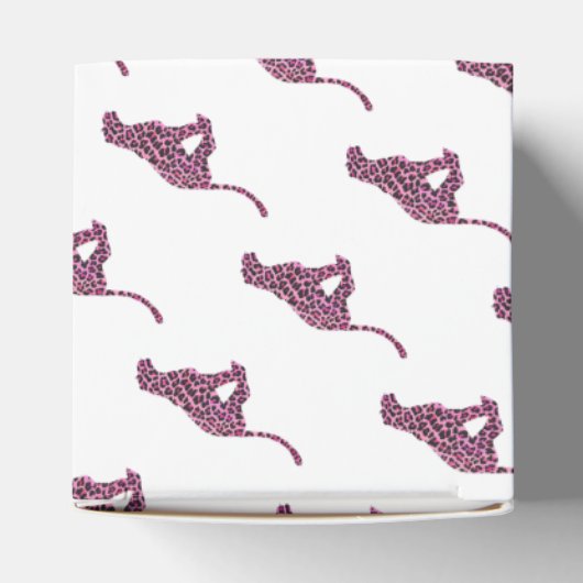 Silhouette Pink en Black Leopard Bedankdoosjes (Bovenkant)