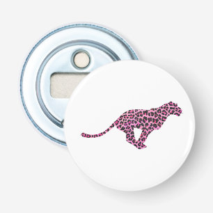 Silhouette Pink en Black Leopard Button Flesopener