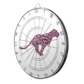 Silhouette Pink en Black Leopard Dartbord (Voorkant Rechts)