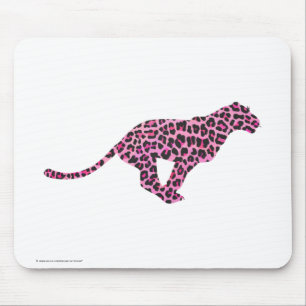 Silhouette Pink en Black Leopard Muismat