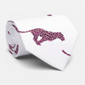 Silhouette Pink en Black Leopard Stropdas (Opgerold)