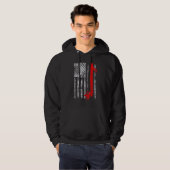 Silhouette Power Line Fuse American Flag Lineman Hoodie (Voorkant volledig)