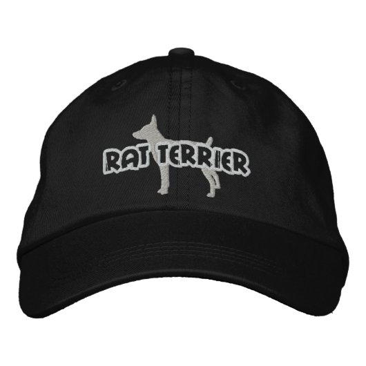 Silhouette Rat Terrier Casquette brodé (Devant)