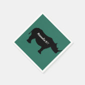 Silhouette Rhinoceros Servet (Hoek)