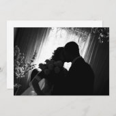 Silhouette romantique sur faire-part de mariage (Devant / Derrière)