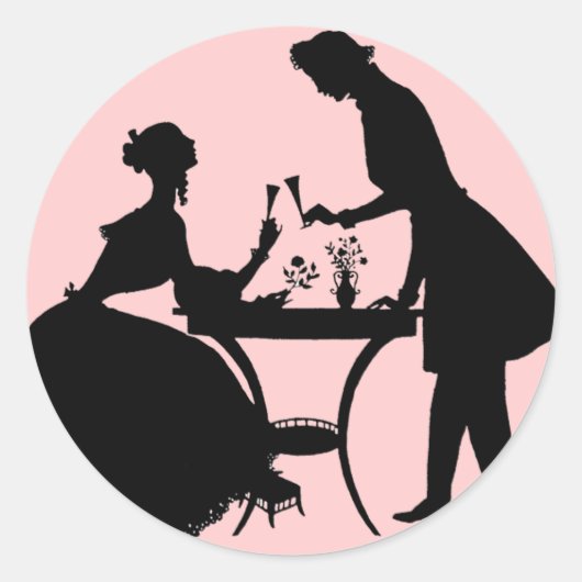  Silhouette Ronde Sticker (Voorkant)