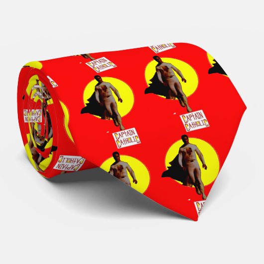 Silhouette (rood) stropdas (Opgerold)