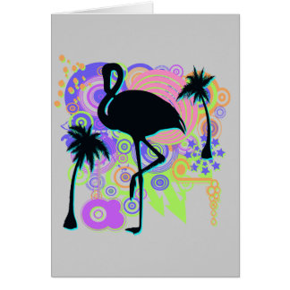Silhouette rose de Flamant rose