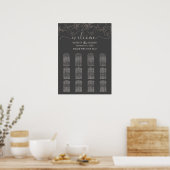 Silhouette rose or floral Tableau de siège (Cuisine)