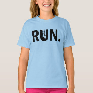 Silhouette Run Running voor Runner Marathon T-shirt