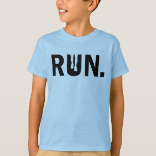 Silhouette Run Running voor Runner Marathon T-shirt