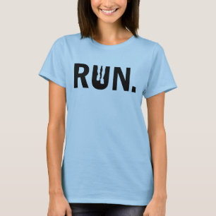 Silhouette Run Running voor Runner Marathon T-shirt
