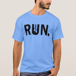 Silhouette Run Running voor Runner Marathon T-shirt