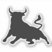 Silhouette Running with the Bulls Spain Sticker (Voorkant)