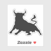 Silhouette Running with the Bulls Spain Sticker (Vel)