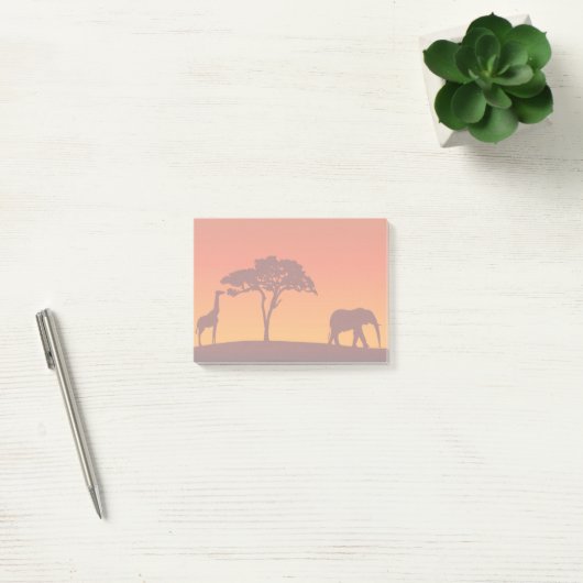 Silhouette Safari africaine - Notes Post-it® (Bureau)