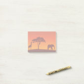 Silhouette Safari africaine - Notes Post-it® (Sur un bureau)