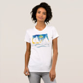 Silhouette Sailing in Zee T-shirt (Voorkant volledig)