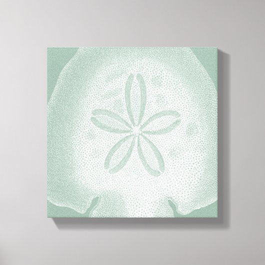 Silhouette Sand Dollar Canvas Afdruk (Voorkant)
