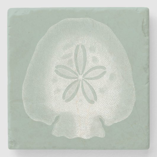 Silhouette Sand Dollar Stenen Onderzetter (Voorkant)